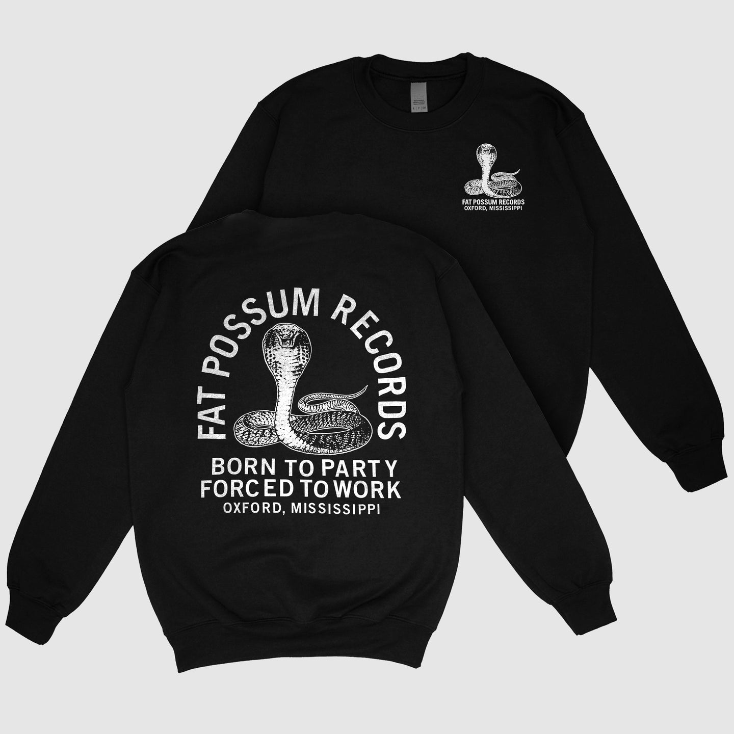 Black Born To Party Sweatshirt - 100% Cotton