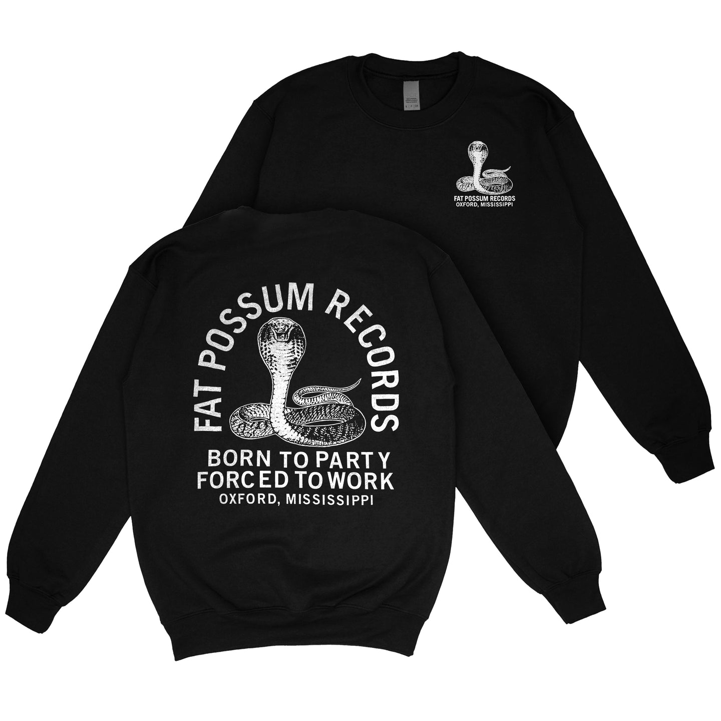 Black Born To Party Sweatshirt - 100% Cotton